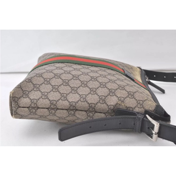 Authenticated Gucci Web Sherry Supreme Messenger Crossbody Bag  (**Has flaws**) - Picture 5 of 13